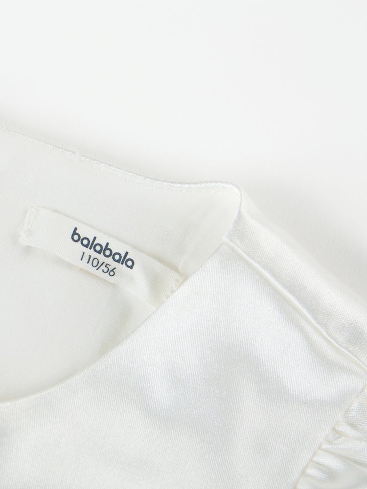 Balabala Girls' Solid Colored Dress - Image 3