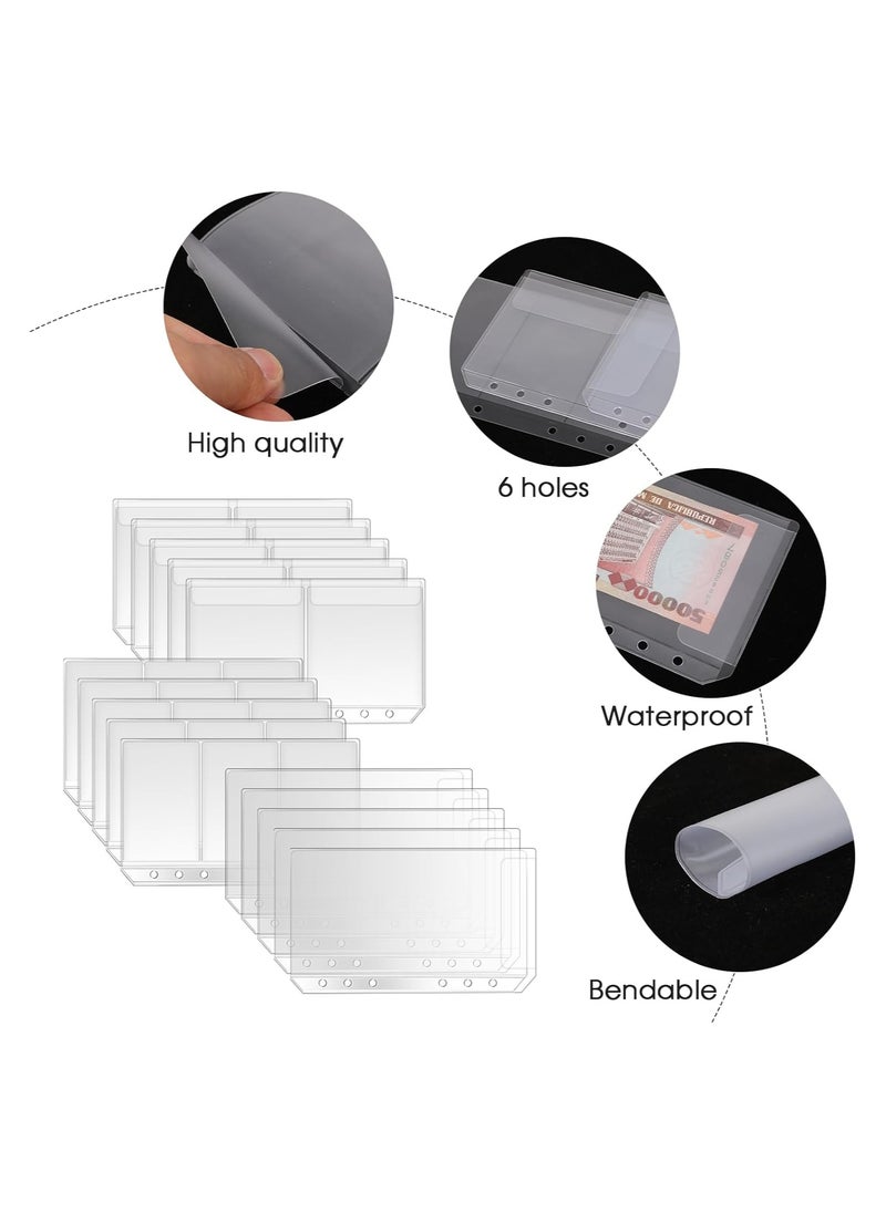 Generic A6 6 Holes Binder Pockets Notebook Refills Filler Organizer Envelope Bill Pouch Name Card Business Card Sleeves Pages, 12 Pieces  - Image 2
