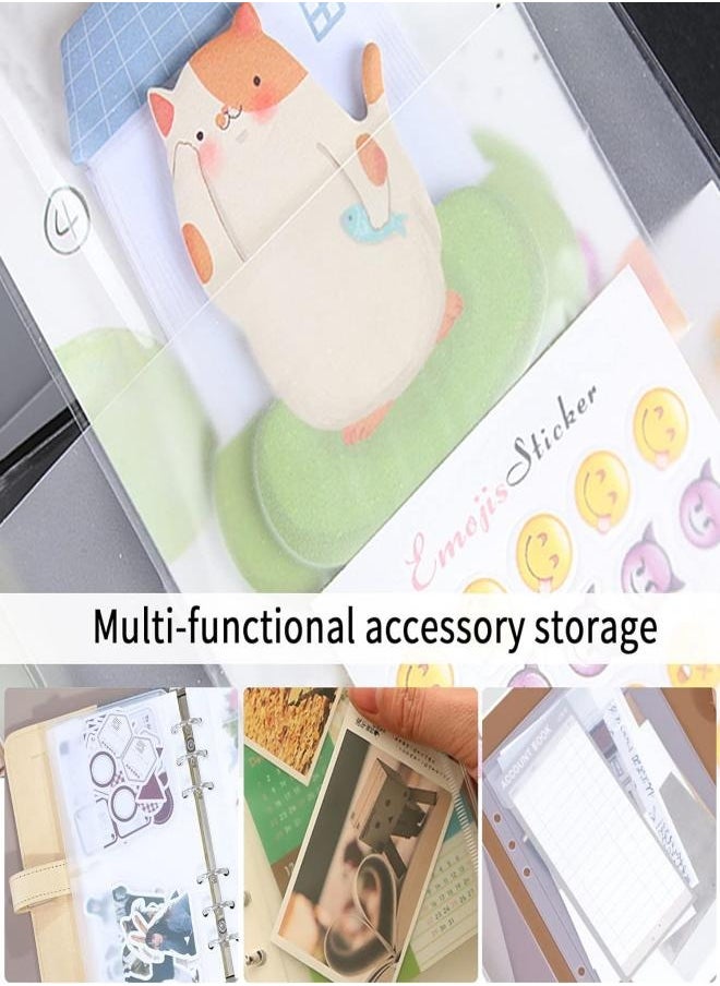 Generic A6 6 Holes Binder Pockets Notebook Refills Filler Organizer Envelope Bill Pouch Name Card Business Card Sleeves Pages, 12 Pieces  - Image 4