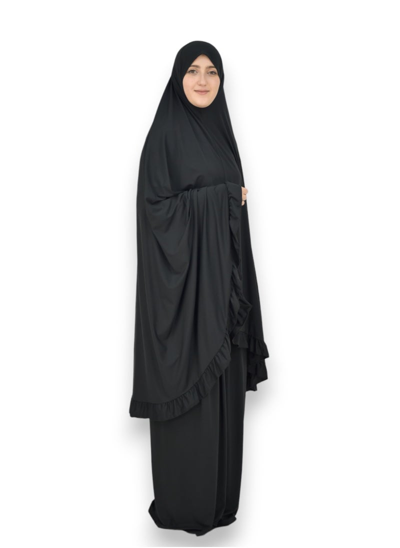 DAMAS COLLECTION - Two Piece Islamic prayer dress women the Long - Prayer Clothes for Women - Prayer Abaya For women - Jilbab 2 piece, Umrah essentials for women - Prayer set - Image 1