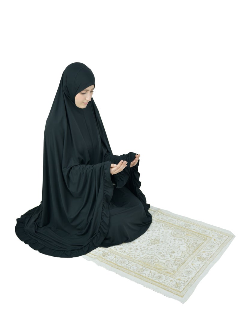 DAMAS COLLECTION - Two Piece Islamic prayer dress women the Long - Prayer Clothes for Women - Prayer Abaya For women - Jilbab 2 piece, Umrah essentials for women - Prayer set - Image 1
