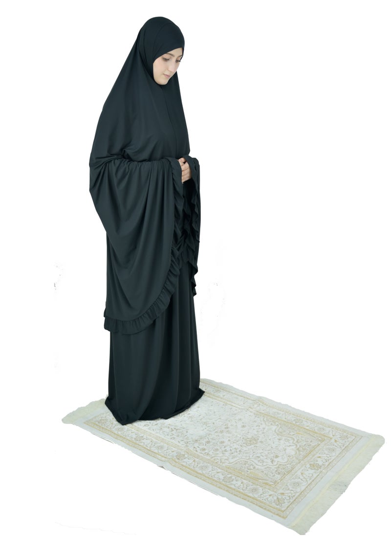 DAMAS COLLECTION - Two Piece Islamic prayer dress women the Long - Prayer Clothes for Women - Prayer Abaya For women - Jilbab 2 piece, Umrah essentials for women - Prayer set - Image 1