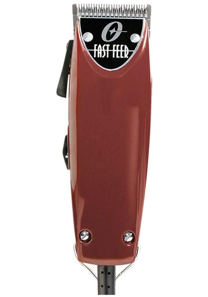 Oster Fast Feed Adjustable Clipper - Professional Hair Trimmer in Brown for All Ages and Unisex Use