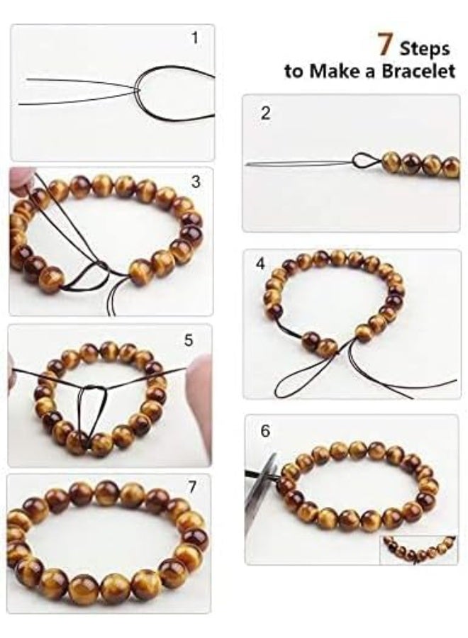 HZYH 0.8mm Brown Elastic Beading String for Jewelry Making, 100m Durable Polyester  Cord - Image 5
