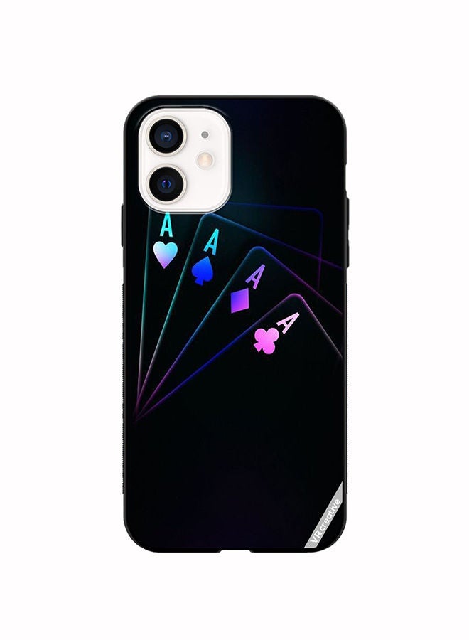 VR CREATIVE Protective Case Cover For Apple iPhone 12 Cards A Design Multicolour - Image 1