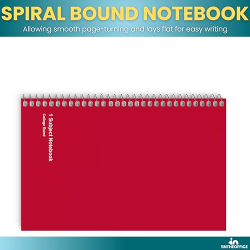 1InTheOffice 1-Subject Wirebound Notebook, College Ruled, 80 Sheets, Spiral Notebook 5x7, 7 3/4" x 5", 6/Pk (6) - Image 5