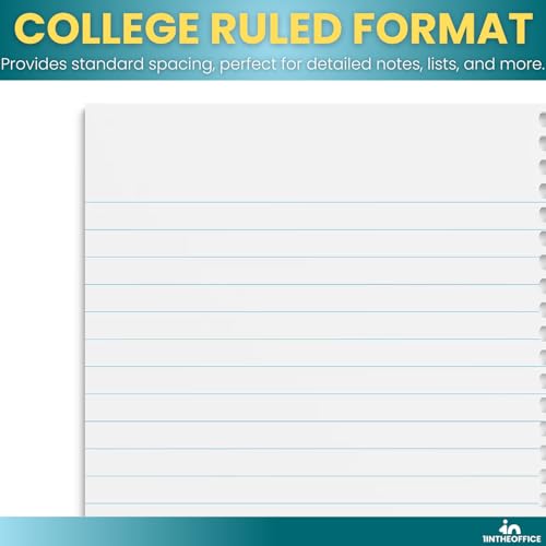 1InTheOffice 1-Subject Wirebound Notebook, College Ruled, 80 Sheets, Spiral Notebook 5x7, 7 3/4" x 5", 6/Pk (6) - Image 3