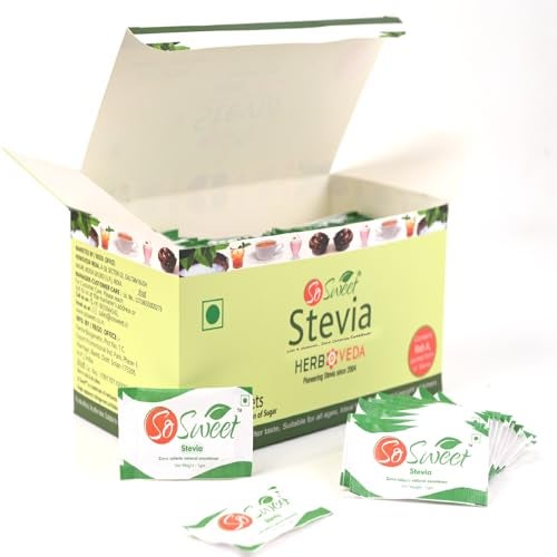 So Sweet Stevia Sugar-Free Sachets - 100% Natural, Zero-Calorie Sweetener, 200 Sachets, Diabetic Safe, Perfect for Sweetening Beverages, Baking, and Cooking, Ideal for Healthy Living - Image 3