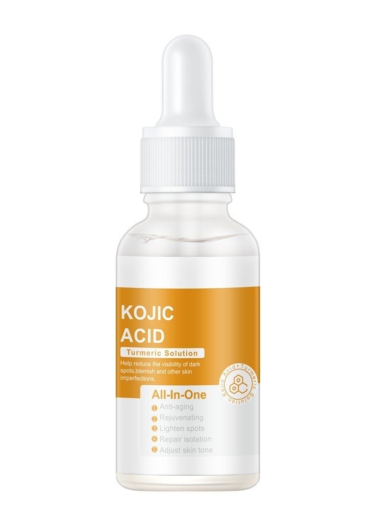 MOOYAM Kojic Acid Turmeric Solution- Reduca The Dark Spots Anti Aging Serum,Lighten Spots,Adjust Skin Tone 30ml - Image 2