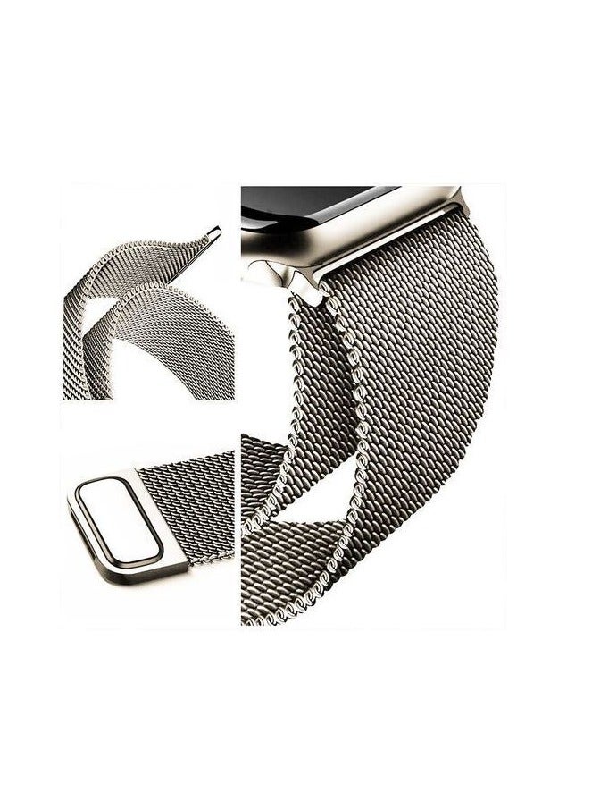 سوار حلقى مغناطيسى لون ستار لايت متناسب  مع ساعة ابل الاصدار التاسع مقاس 41 - Image 4