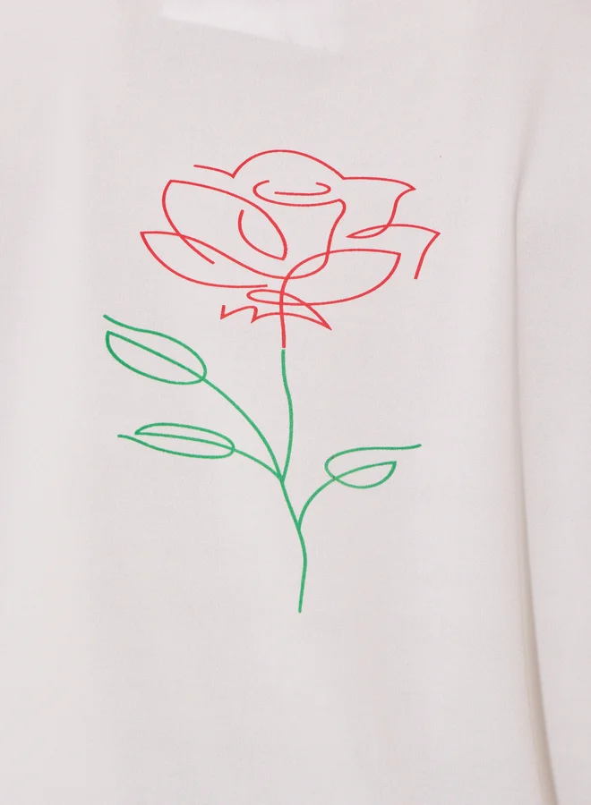 Take Two Graphic Print Round Neck T-Shirt