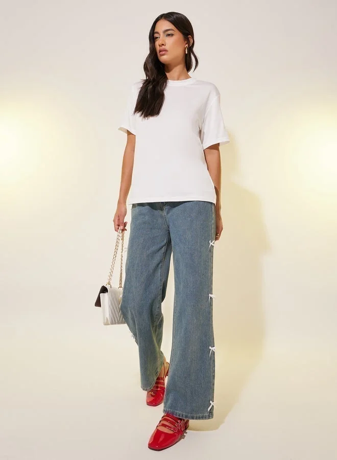 Take Two Graphic Print Round Neck T-Shirt