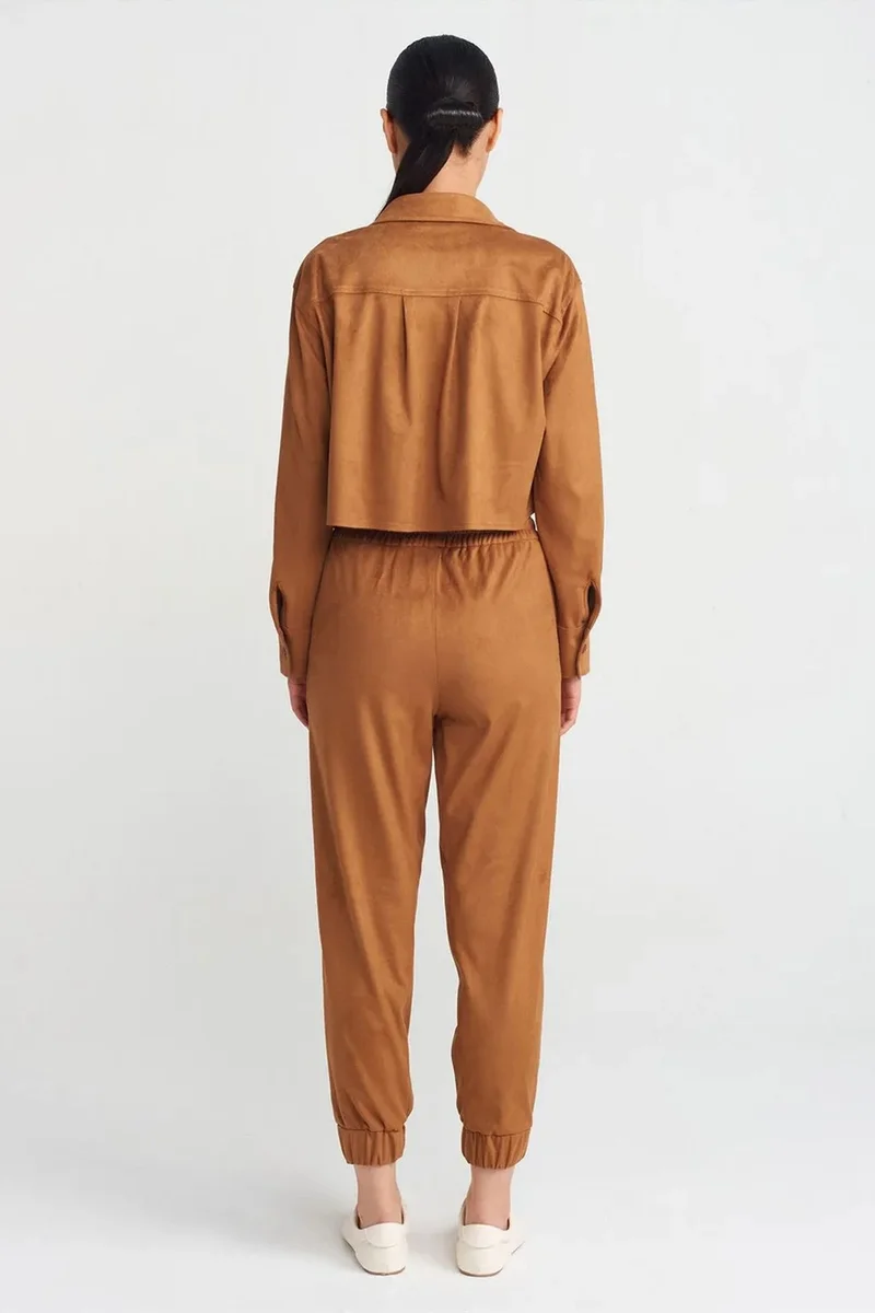 ديلفين DILVIN Faux Suede Jogger Pants