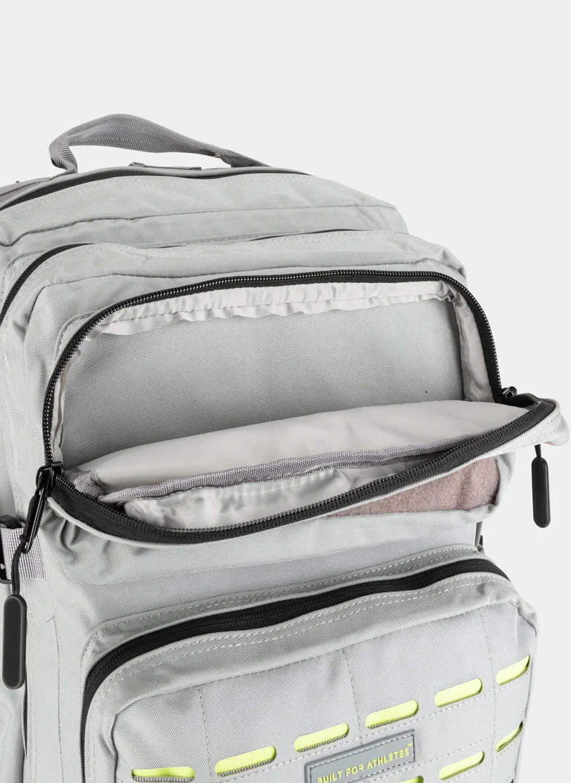 Built for Athletes LARGE GYM BACKPACK BUILT FOR ATHLETES GREY LIME