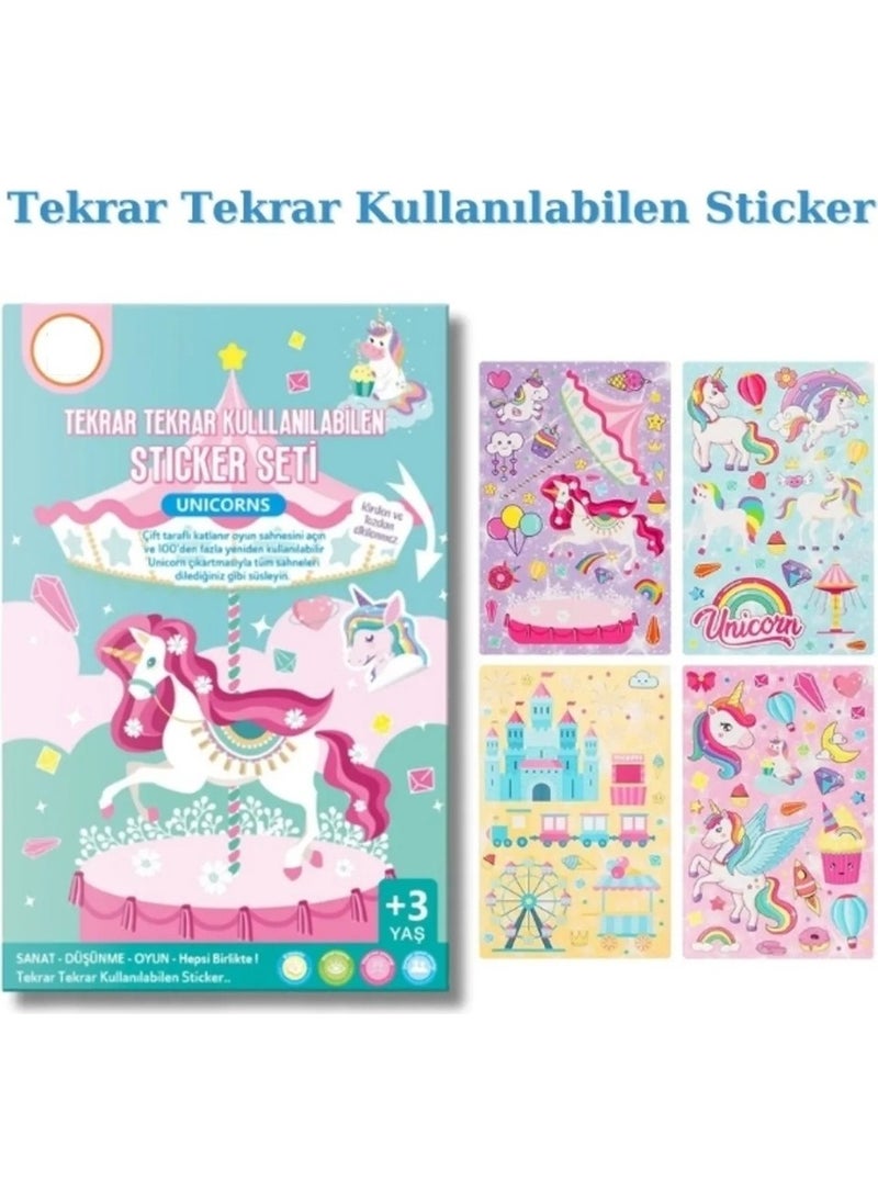 Bilmiş Çocuk Reusable Sticker Set Unicorns Book  - Image 2