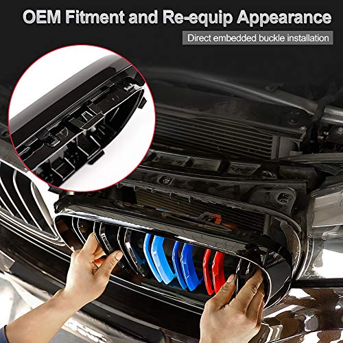 ATPOEN F32 Grille Grill for BMW 4 Series M4 F80 F82 F83 F32 F33 F36 430i 428i 435i 440i 2014 2015 2016 2017 2018 2019 2020 ATPOEN Front Grill Kidney Bumper Double Slats, 2Pcs (M-Color) - Image 5