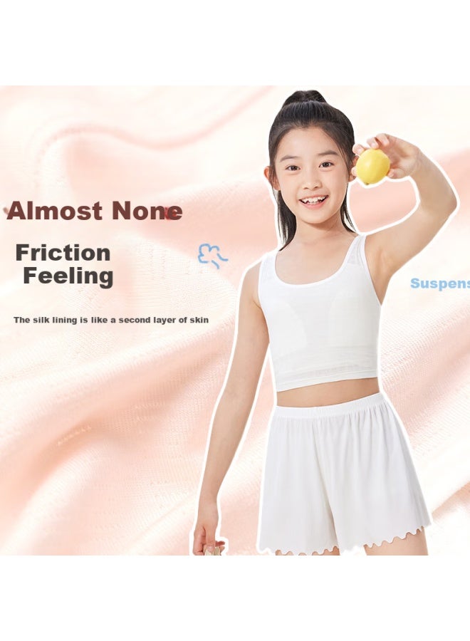 Long time companion Jiusuiban Children's Underwear, Girls' Spring And Summer Mesh Thin Bra, Puberty Training Bra For Older Children 8-10 Years Old, Sports Mid-length Vest - Image 1