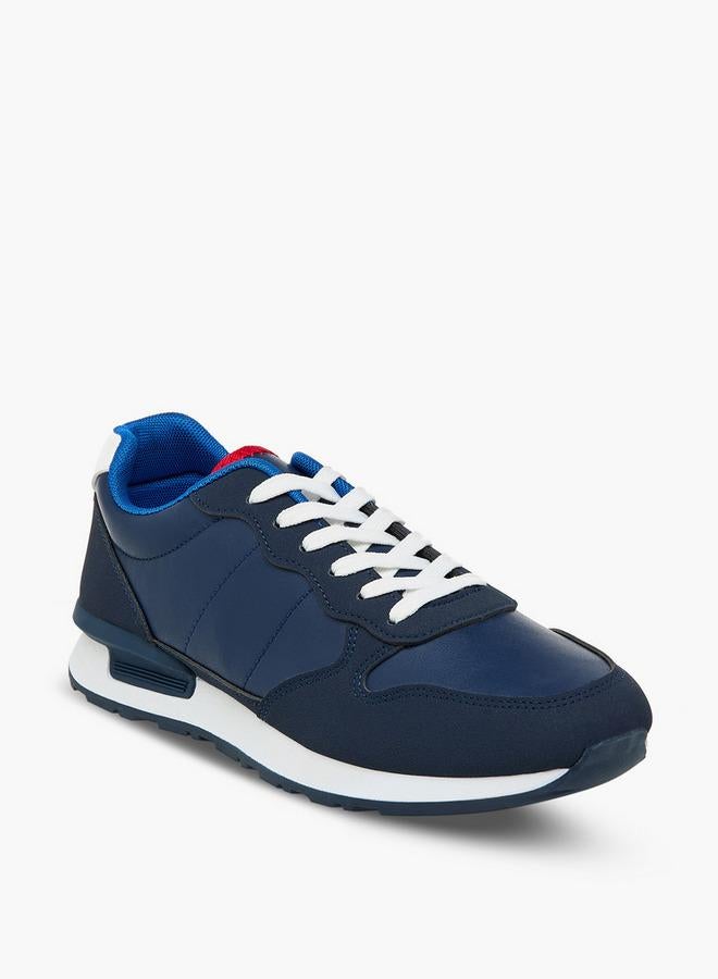LBL by Shoexpress Men's Colourblock Sneakers with Lace-Up Closure - Image 1