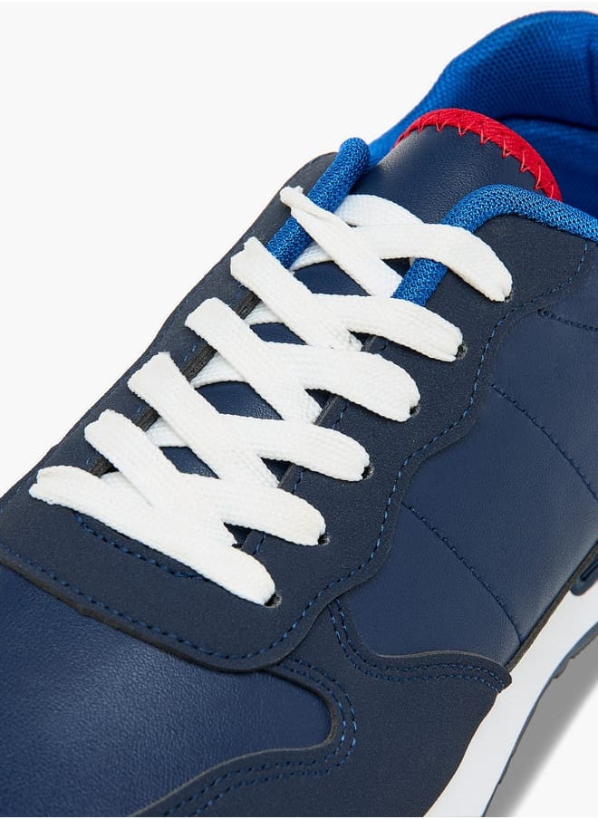LBL by Shoexpress Men's Colourblock Sneakers with Lace-Up Closure  - Image 4