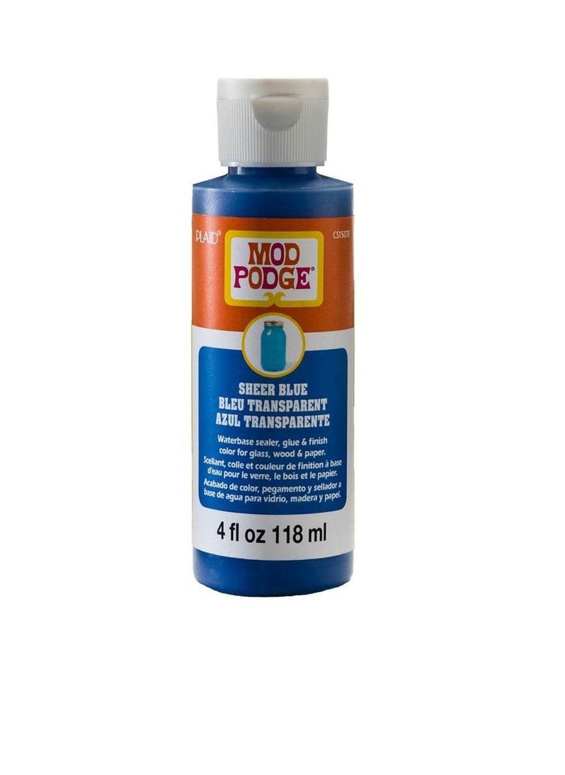Mod Podge - Mod Podge Sheer Color 4oz Blue - Image 1