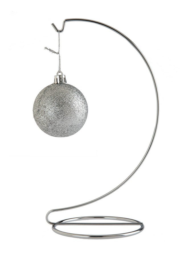 Creative Hobbies® 10 Inch Chrome Ornament Display Stands - Elegant Wire Hangers for Ornaments & Terrariums | Pack of 3 - Image 4