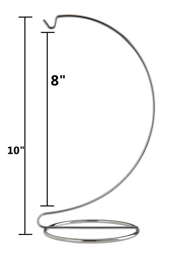 Creative Hobbies® 10 Inch Chrome Ornament Display Stands - Elegant Wire Hangers for Ornaments & Terrariums | Pack of 3 - Image 5