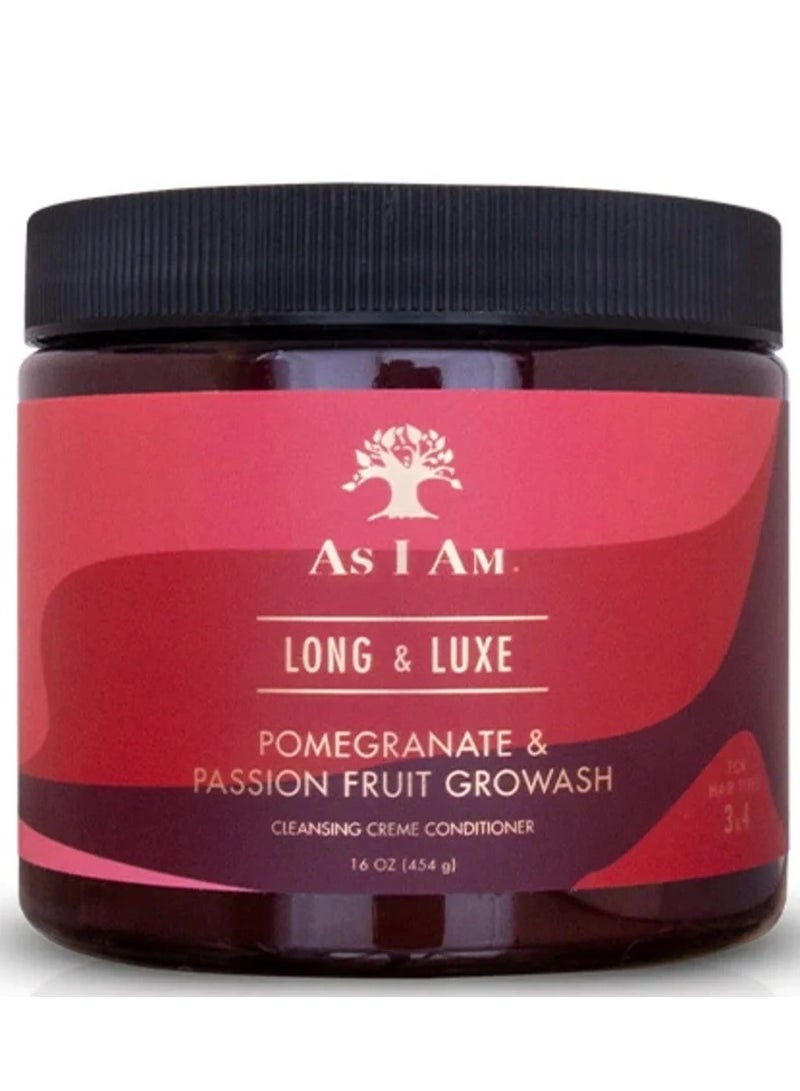 As I Am Long And Luxe Growash Cleansing Creme Conditioner 454g - Image 1