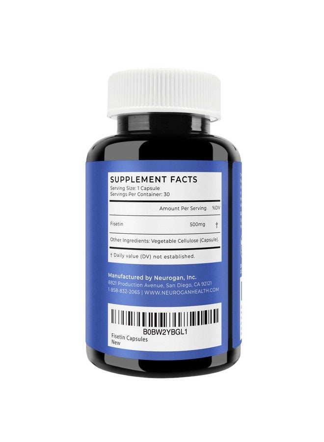 نيوروجان فيستين ٥٠٠ ملغ - نقي ٩٨٪ | كبسولات فيستين لصحة الدماغ والشيخوخة الصحية | مكملات غذائية للدماغ للذاكرة والتركيز، ودعم مضاد للشيخوخة | بوليفينولات طبيعية، غير معدلة وراثيًا، ٣٠ جرعة - Image 1