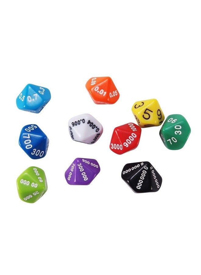 Learning Advantage - Ctu7309 Place Value & Decimal Dice44; Set Of 10 - Image 1