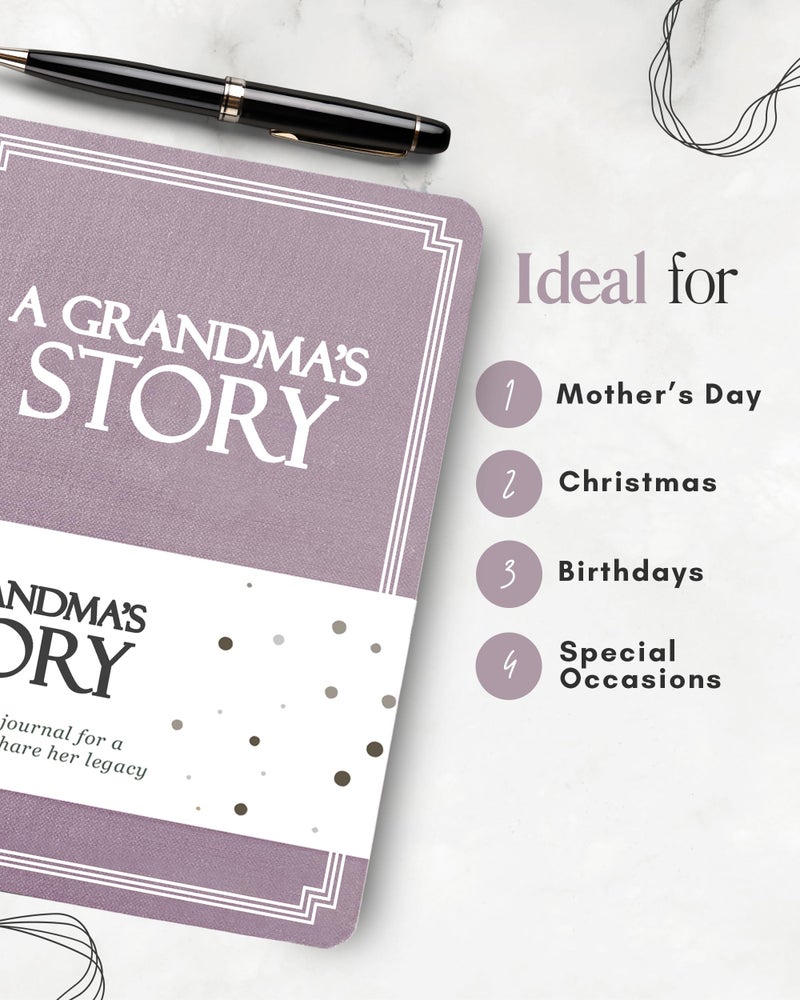 Coco & Lan Grandma's Life Story Journal (Hardcover): A Meaningful Keepsake for Grandma to Share Her Journey & Memories, Book Includes 250+ Prompt Questions, Sentimental Gift for Mother's Day, Birthday, Christmas - Image 5