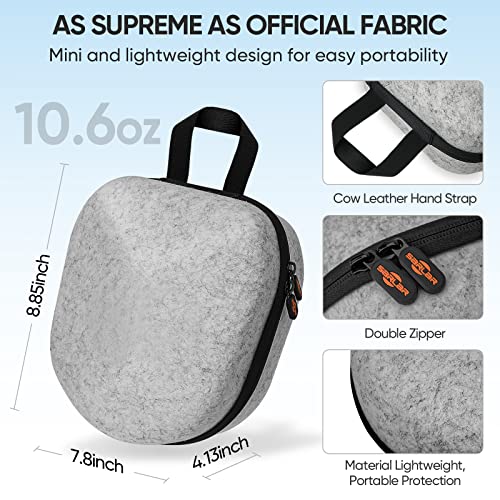 sarlar Hard Carrying Case for Meta/Oculus Quest 2 VR Headset, Touch Controller, Original Fabric Head Strap, Precise Slots, Odor Felt with Lens Protector Cover, Portable Protection for Travel - Image 5