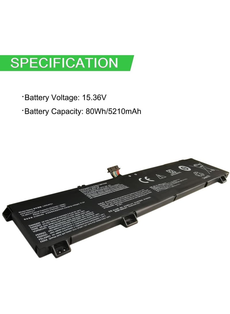 Terabyte بطارية بديلة 15.36 فولت 80 واط ساعة L20D4PC1 L20C4PC1 L20M4PC1 متوافقة مع Lenovo Legion 5 Pro-16ACH6 16ACH6H 16ITH6 16ITH6H 5-15ITH6 15ITH6H 15ACH6 15ACH6A 15ACH6H 7-16ITHg6 16ACHg6 سلسلة - Image 2