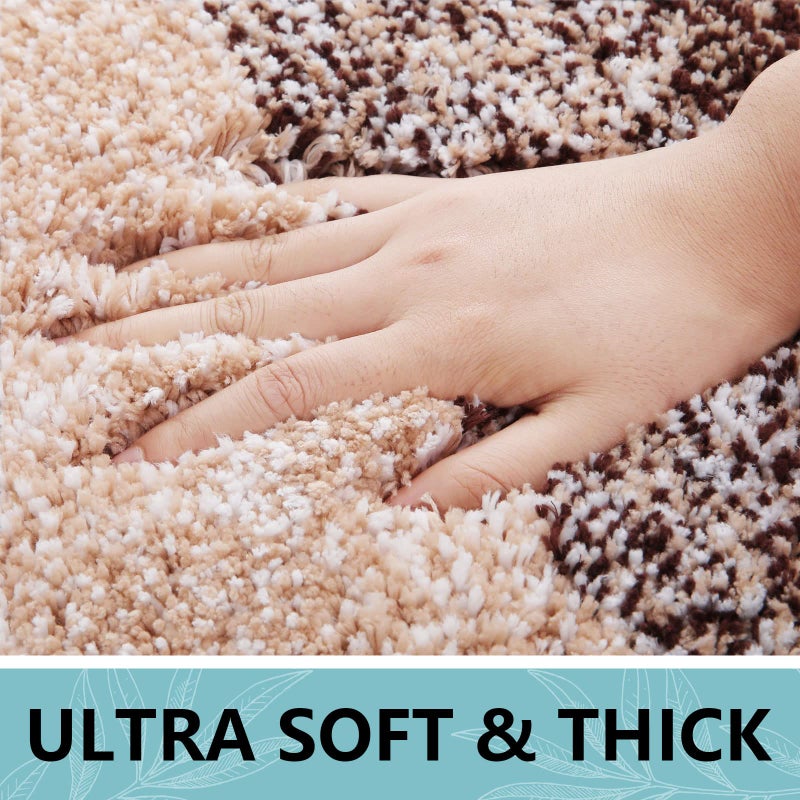 Arotive Microfiber Bathroom Rugs, Shaggy Soft and Absorbent Bath Rug, Non-Slip, Thick Plush Machine Washable Dry Bath Mats for Bathroom, Tub and Shower, 24x16, Brown, Rectangular - Image 4