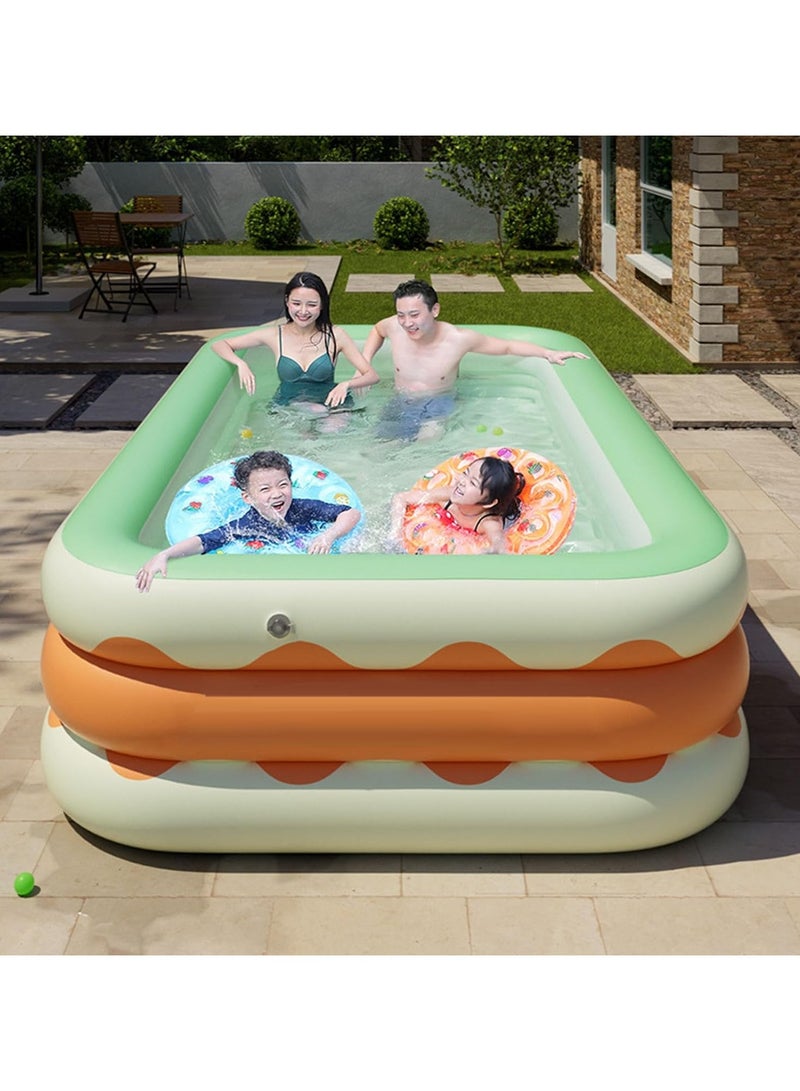 VUCATIN Inflatable Swimming Pool Foldable Pvc Material Swimming Pool Suitable for Indoor Courtyard (2.1 Meters) - Image 2
