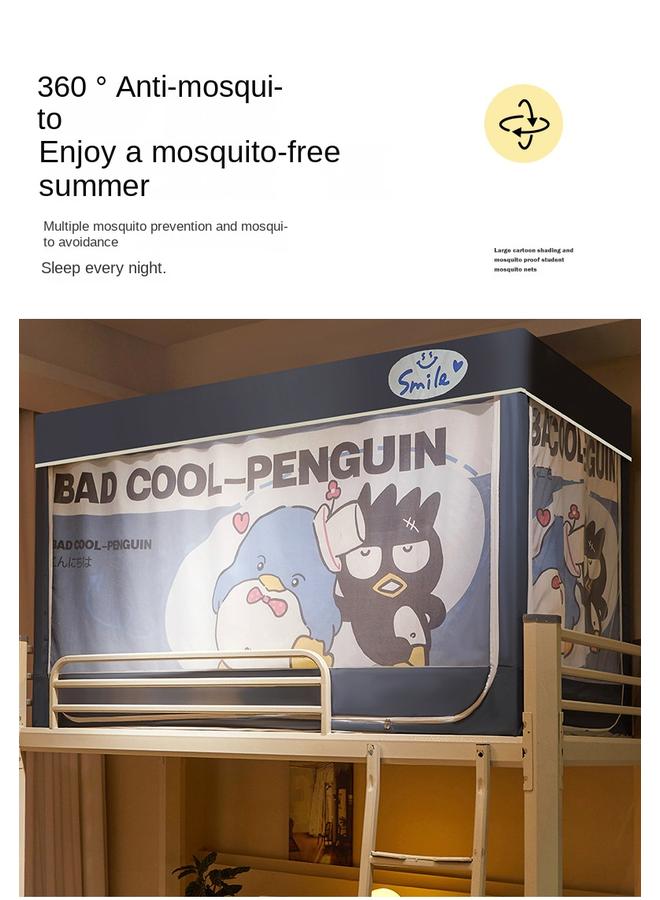 Y&D Bed Canopy Tents Curtain Blackout Curtain Single Bed Tent Curtain Student Shading Cloth Bed Canopy Mosquito Net Student Sleep Privacy Protection - Image 2