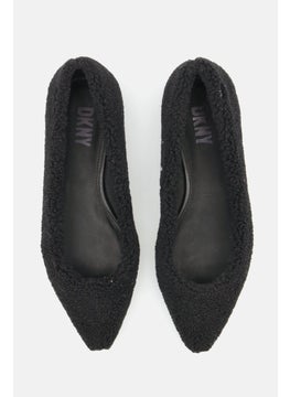 DKNY Women Faux Shearling Ballet Flat, Black  - Image 4