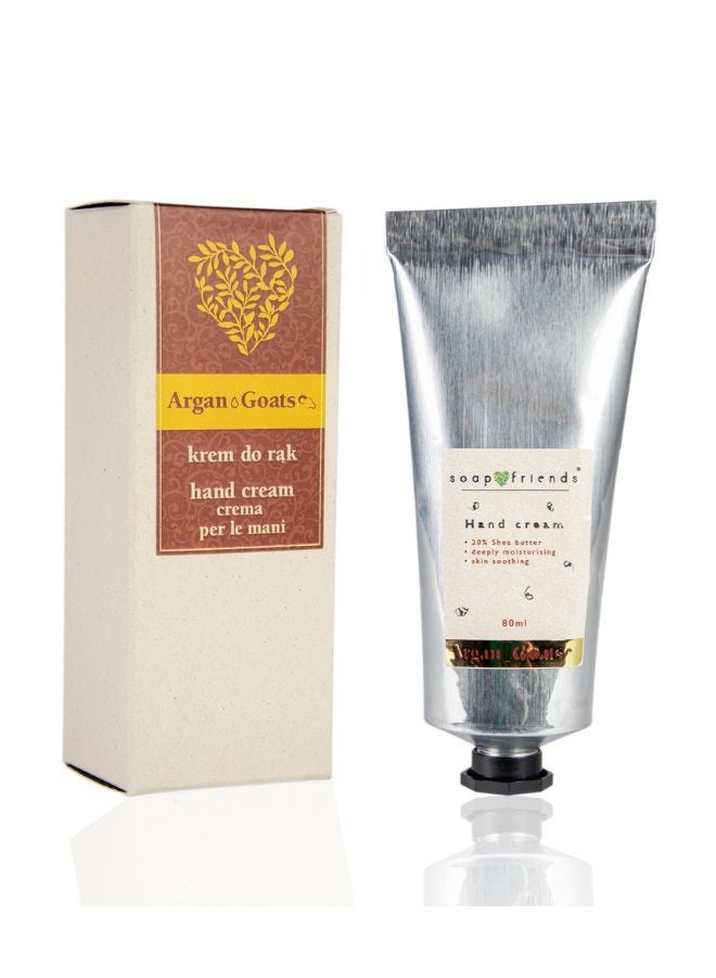 الصابون والأصدقاء كريم اليدين من Soap&Friends بزيت الأرغان وحليب الماعز 80 مل - مرطب مغذي بزبدة الشيا للأيدي الجافة - عناية طبيعية وعضوية وخالية من القسوة على الحيوانات - Image 1