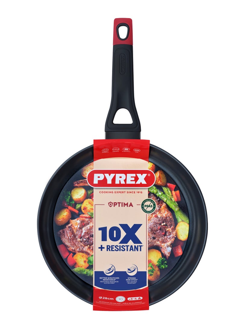 Pyrex Optima+ Frying Pan 28cm – PFAS-Free Non-Stick Deep Pan for Versatile Everyday Cooking Black - Image 2