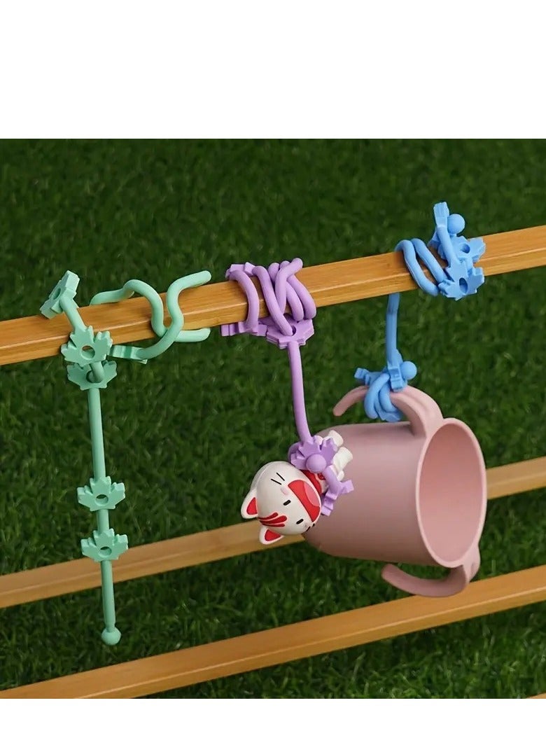 Little tots Adjustable & Stretchable Silicone Soothing Item and Teether Holder - 3pcs Set, Secure Toy Straps for High Chairs, Cribs, Car Seats & Shopping Carts - Image 4