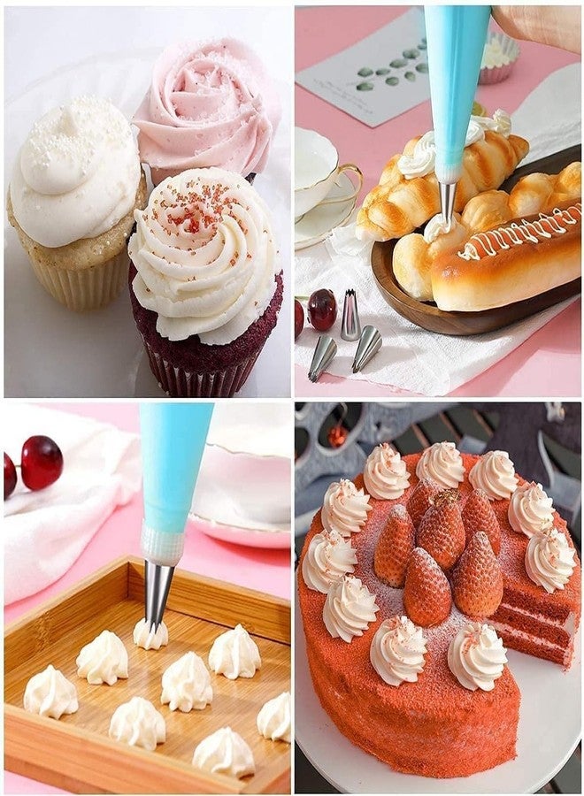 Sigaram Stainless Steel Nozzle Set with Piping Bag for Cakes, Cupcakes & Cookies K5119 - Image 3