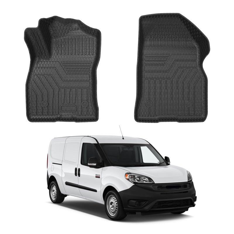 Mixsuper Front Floor Mats Compatible with 20152022 Ram ProMaster City All Weather Floor Liners 1st Row Mat Liner Set Black