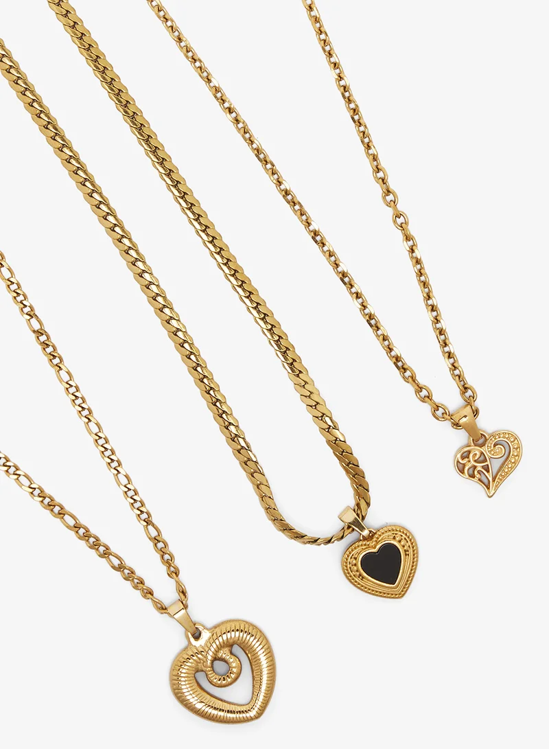 Multipack Layered Chain Necklace with Charms