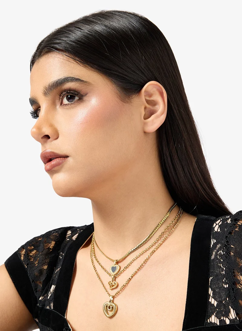 Multipack Layered Chain Necklace with Charms