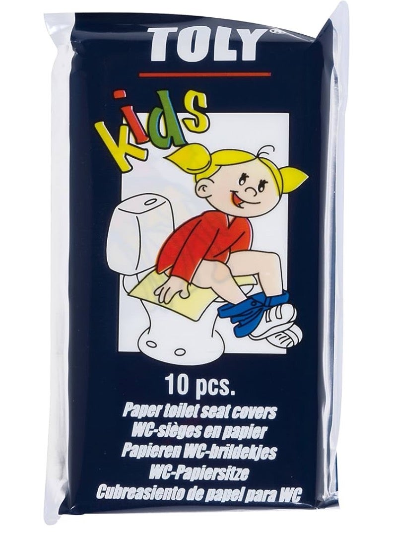 Toly Kids 50 - Toilet Seat Covers for Toddlers & Kids | Cute Cartoon Designs, Disposable & Eco-Friendly (50 Sheets, 5 Packs) | Ideal for Potty Training & Travel - Image 1
