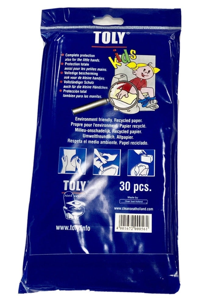 Toly Kids 50 - Toilet Seat Covers for Toddlers & Kids | Cute Cartoon Designs, Disposable & Eco-Friendly (50 Sheets, 5 Packs) | Ideal for Potty Training & Travel - Image 2