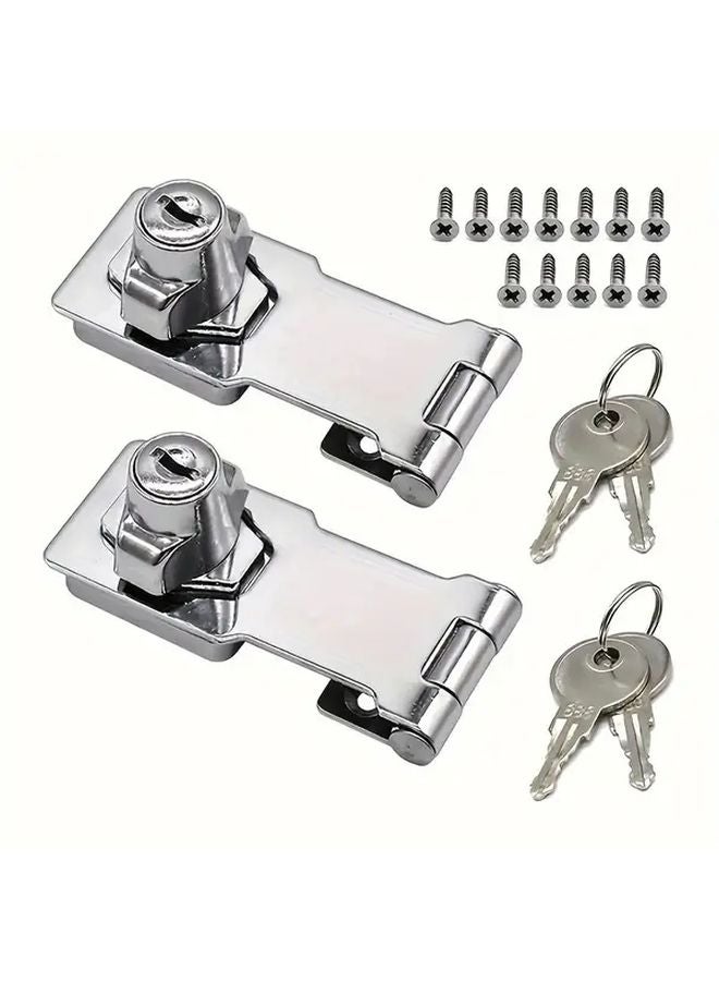 201 Stainless Steel Anti Theft Safety Lock Set With Key Silvery 1 Set - Image 4