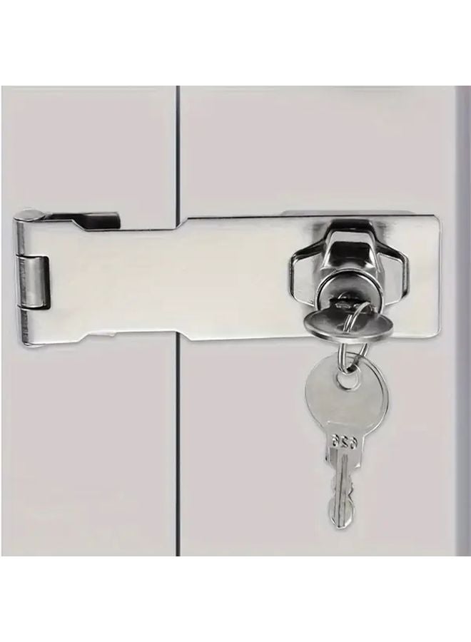 201 Stainless Steel Anti Theft Safety Lock Set With Key Silvery 1 Set - Image 2