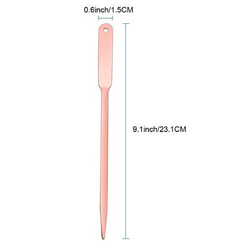 WXJ13 2 Pack Letter Openers Stainless Steel Lightweight Hand Envelope Slitter, Silver and Rose Gold - Image 2