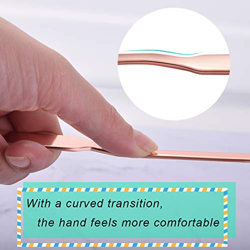 WXJ13 2 Pack Letter Openers Stainless Steel Lightweight Hand Envelope Slitter, Silver and Rose Gold - Image 3