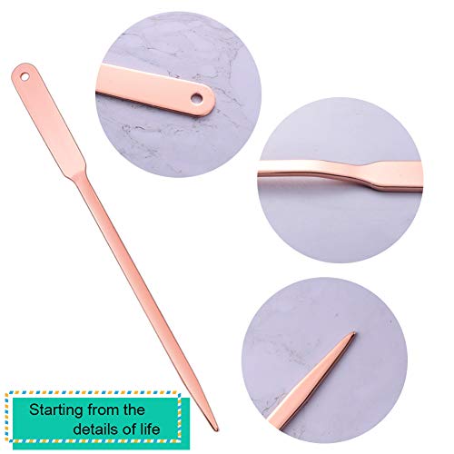 WXJ13 2 Pack Letter Openers Stainless Steel Lightweight Hand Envelope Slitter, Silver and Rose Gold - Image 4